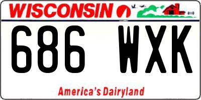 WI license plate 686WXK