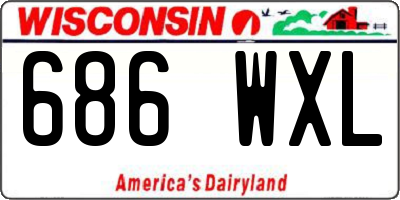 WI license plate 686WXL