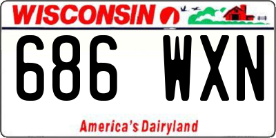 WI license plate 686WXN