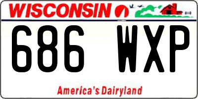 WI license plate 686WXP