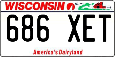 WI license plate 686XET