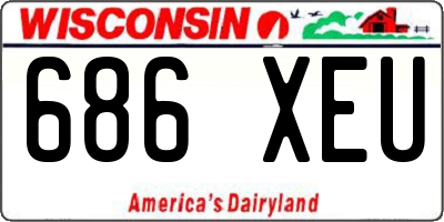 WI license plate 686XEU