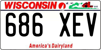 WI license plate 686XEV
