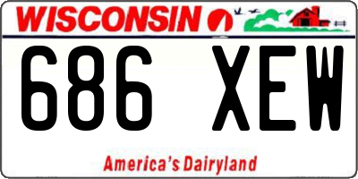WI license plate 686XEW