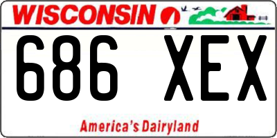 WI license plate 686XEX