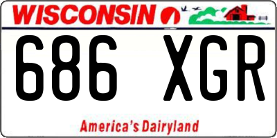 WI license plate 686XGR