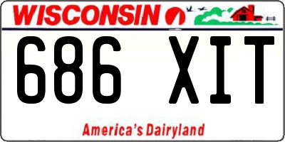 WI license plate 686XIT