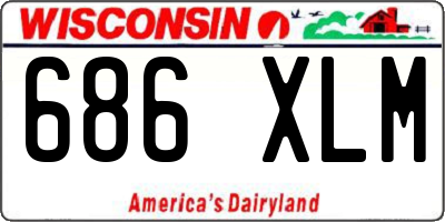 WI license plate 686XLM