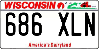 WI license plate 686XLN