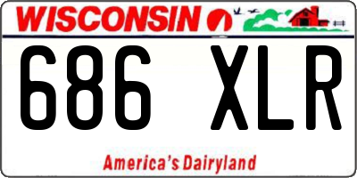 WI license plate 686XLR