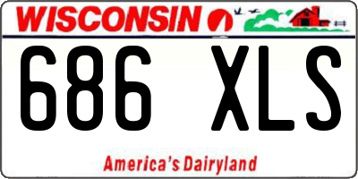 WI license plate 686XLS