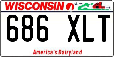 WI license plate 686XLT