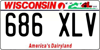 WI license plate 686XLV
