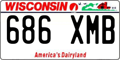 WI license plate 686XMB