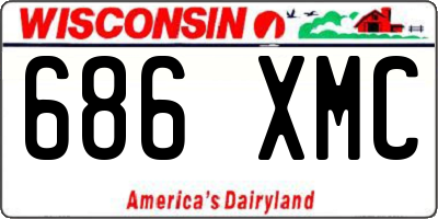 WI license plate 686XMC