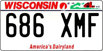 WI license plate 686XMF