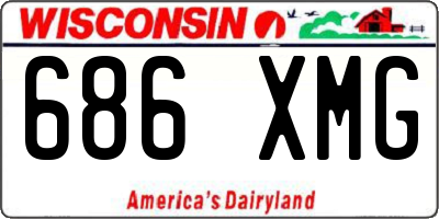 WI license plate 686XMG