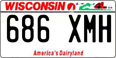 WI license plate 686XMH
