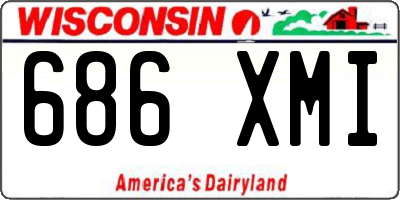 WI license plate 686XMI