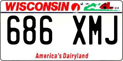 WI license plate 686XMJ