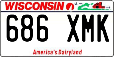 WI license plate 686XMK