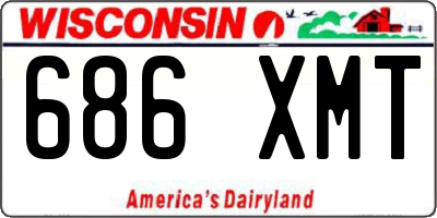 WI license plate 686XMT