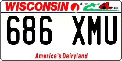 WI license plate 686XMU