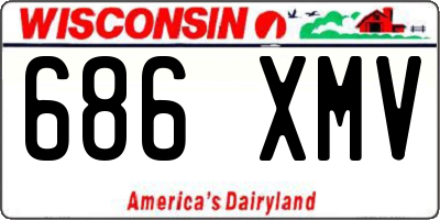 WI license plate 686XMV