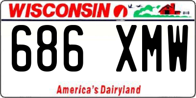 WI license plate 686XMW