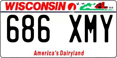 WI license plate 686XMY
