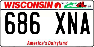WI license plate 686XNA