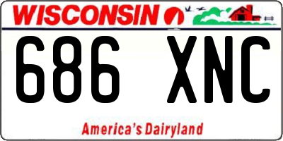 WI license plate 686XNC