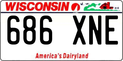 WI license plate 686XNE