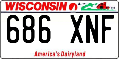 WI license plate 686XNF