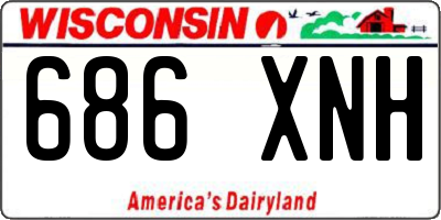 WI license plate 686XNH