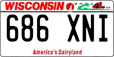 WI license plate 686XNI