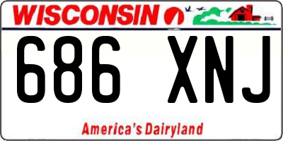 WI license plate 686XNJ