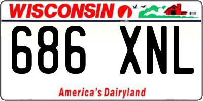 WI license plate 686XNL