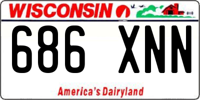 WI license plate 686XNN
