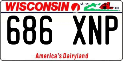 WI license plate 686XNP