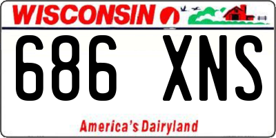 WI license plate 686XNS