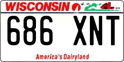 WI license plate 686XNT