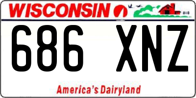 WI license plate 686XNZ