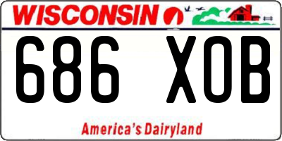 WI license plate 686XOB