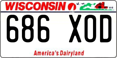 WI license plate 686XOD