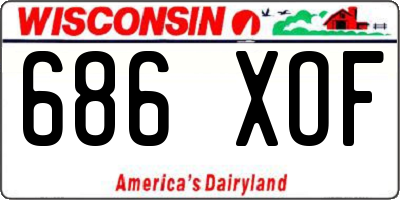 WI license plate 686XOF