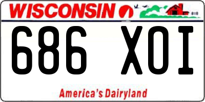 WI license plate 686XOI