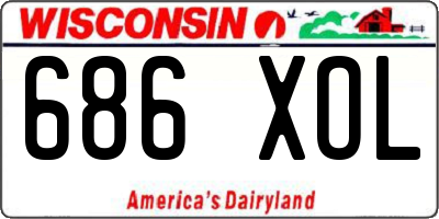 WI license plate 686XOL