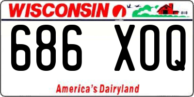 WI license plate 686XOQ
