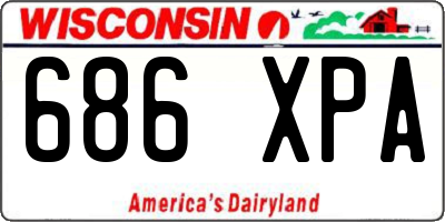 WI license plate 686XPA